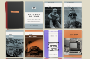 Preview of my 'bookshelf' style site list